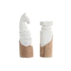 Figura sakk vésett 12x11x36cm - 2féle