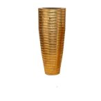 Kaspó szett fém 51x51x123 cm szett - Arany S/2