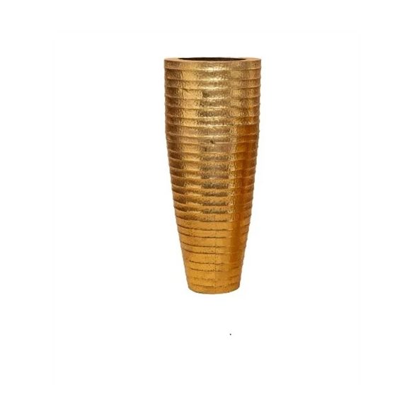 Kaspó szett fém 51x51x123 cm szett - Arany S/2