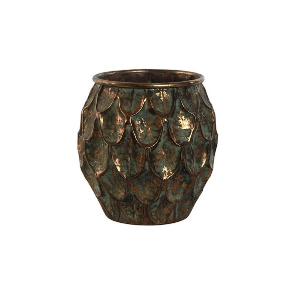 Kaspó fém 28x28x28cm - Arany