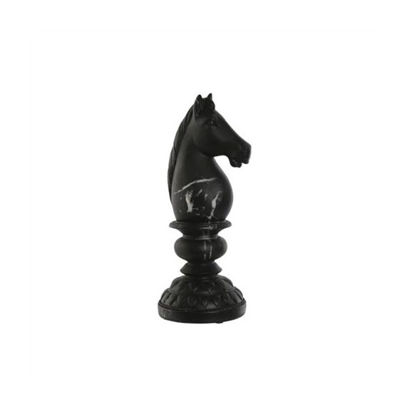 Figura ló poly 15x13,5x33cm - Fekete