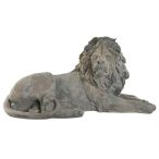 Figura oroszlán poly 80x36x39cm - Natúr