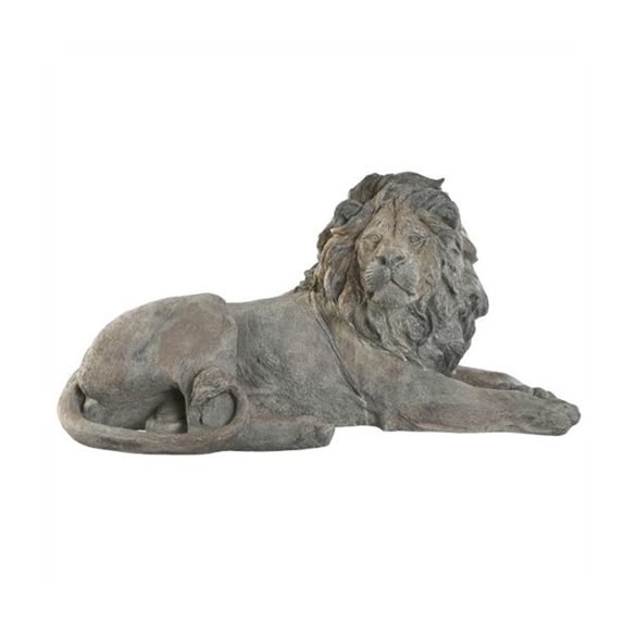 Figura oroszlán poly 80x36x39cm - Natúr