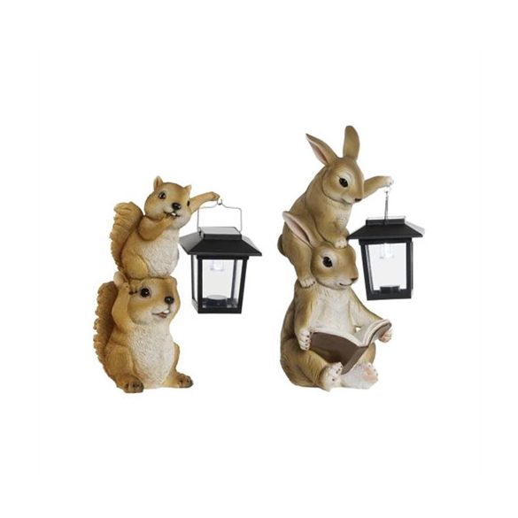 Szolár LED-es Mókus, nyúl 19x17x24,5cm - 2féle