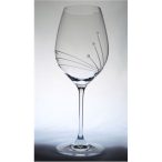 Üveg pohár swarovski dísszel bor 360ml átlátszó S/6