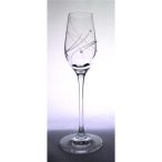   Üveg pohár swarovski dísszel pálinka 95ml átlátszó  - S/6