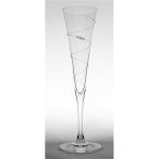 Üveg pohár swarovski dísszel pezsgő 120ml S/6