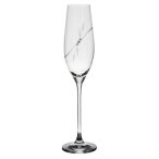   Üvegpohár swarovski dísszel pezsgő 210ml átlátszó S/2db