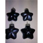 Csillag üveg akasztós 40mm - Éjkék S/12