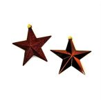 Csillag műanyag 12cm kakaó S/2