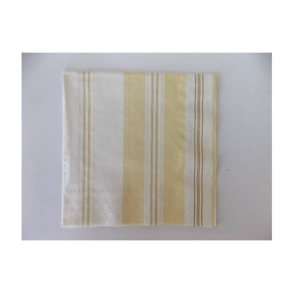 Ambiente szalvéta 33x33cm 20db/csom. Classic Stripes creme