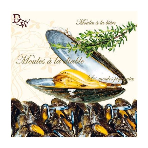 Ambiente szalvéta 33x33cm 20db/csom. Moules Cream