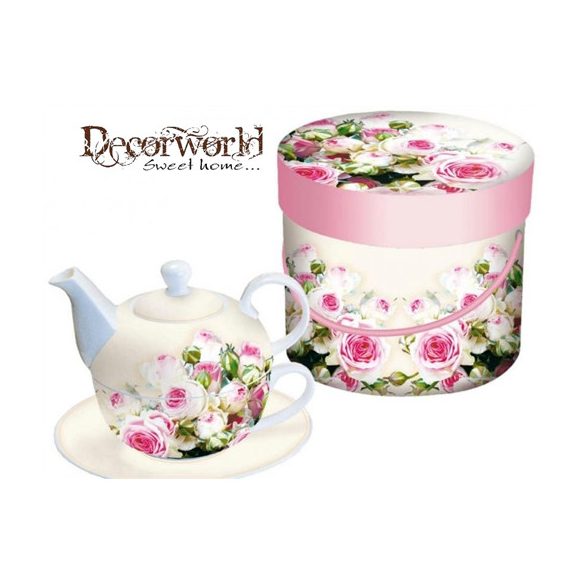 porcelán teáskészlet+bögre díszdobozban Maxima