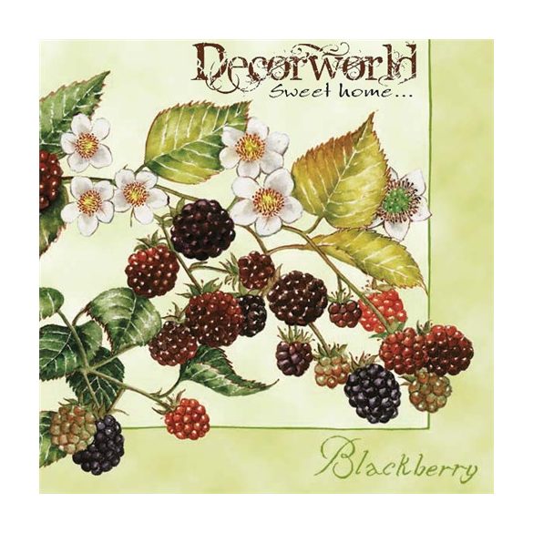 Ambiente szalvéta 33x33cm 20db/csom. Black berries green