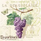 Ambiente szalvéta 33x33cm 20db/csom. Purple Grapes Cream