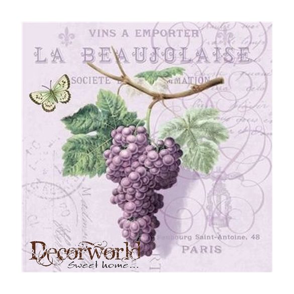 Ambiente szalvéta 33x33cm 20db/csom. Purple grapes