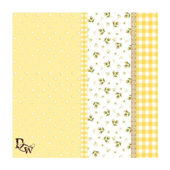 Ambiente szalvéta 33x33cm 20db/csom. Lilly Yellow