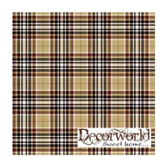 Ambiente szalvéta 33x33cm 20db/csom. Tartan Cream