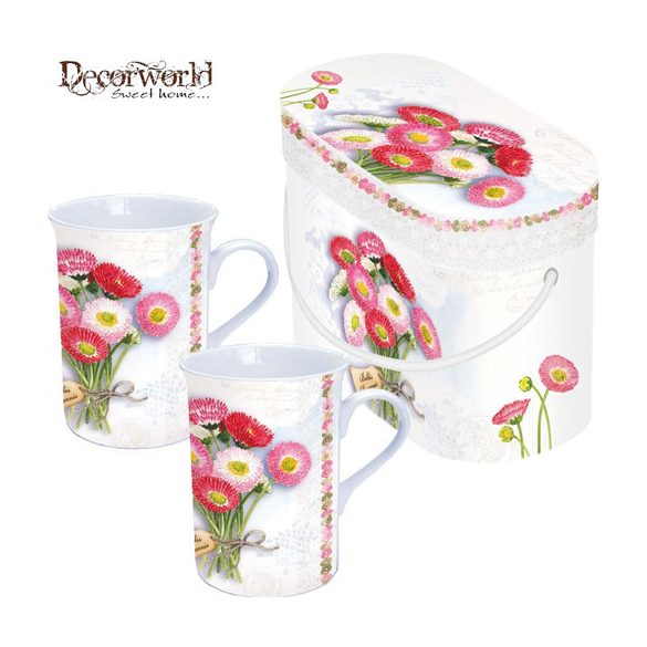 porcelán bögre sett/2db Bellis perennis