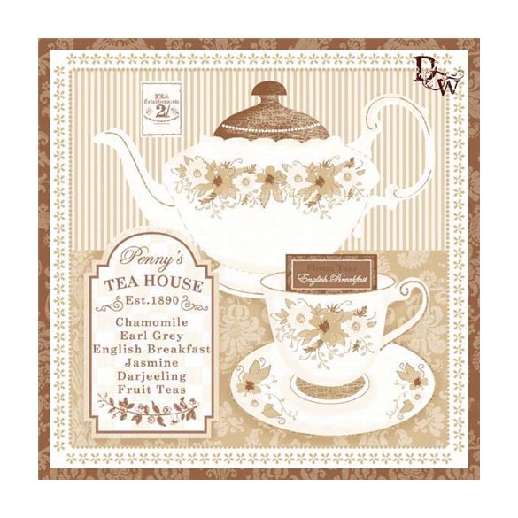 Ambiente szalvéta 33x33cm 20db/csom. Tea time brown