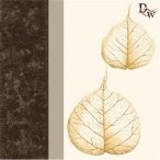 Ambiente szalvéta 33x33cm 20db/csom. Skeleton leaves Brown