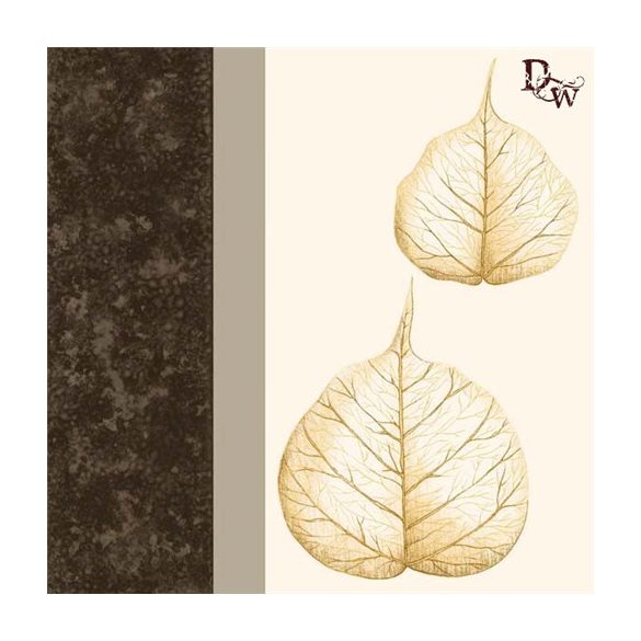 Ambiente szalvéta 33x33cm 20db/csom. Skeleton leaves Brown