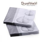 Ambiente szalvéta 33x33cm 20db/csom. Skeleton Leaves Grey