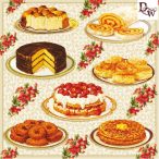 Ambiente szalvéta 33x33cm 20db/csom. Homemade Cakes