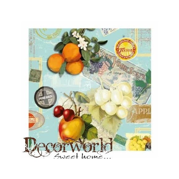 Ambiente szalvéta 33x33cm 20db/csom. Mix of fruit Blue