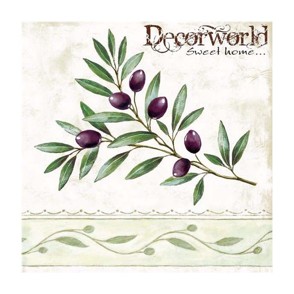 Ambiente szalvéta 33x33cm 20db/csom. Olive Branch