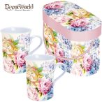 porcelán bögre sett/2db Painted Flowers