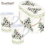 Bögre szett olivás S/2