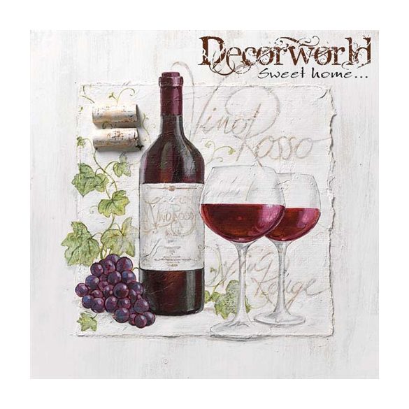 Ambiente szalvéta 33x33cm 20db/csom. Vino Rosso