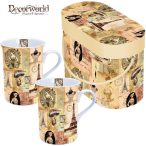 porcelán bögre sett/2dbMadame s Paris