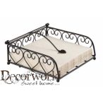 Szalvétatartó kovácsoltvas fekete 33x33cm Heart Big Black