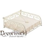 Szalvétatartó kovácsoltvas szíves 33x33cm - Krém