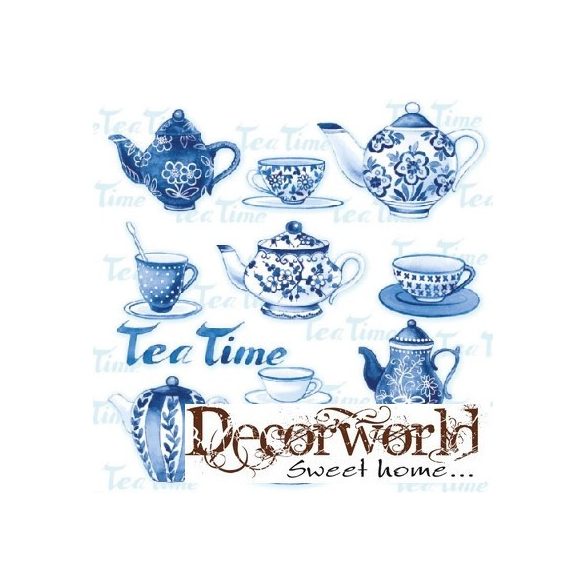 Ambiente szalvéta 33x33cm 20db/csom. Tea Moments Blue
