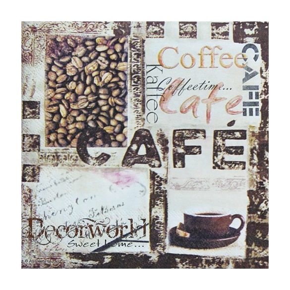 Ambiente szalvéta 33x33cm 20db/csom. Kaffee