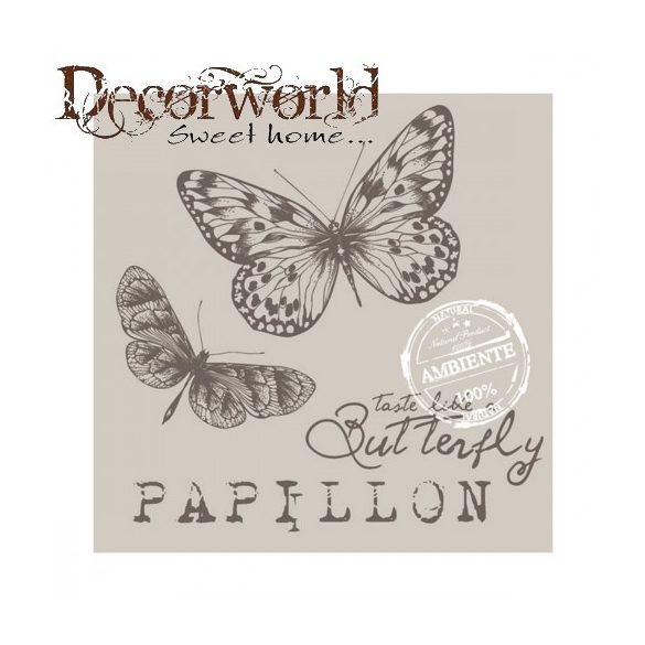 Ambiente szalvéta 33x33cm 20db/csom. Papillon Sand