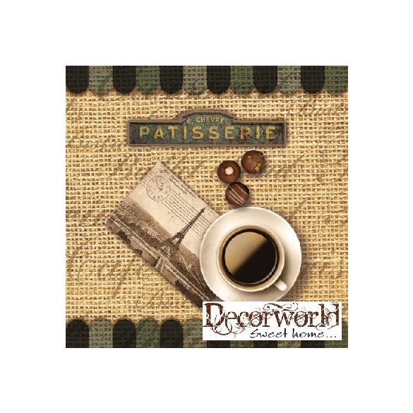 Ambiente szalvéta 33x33cm 20db/csom. Coffee Nostalgic