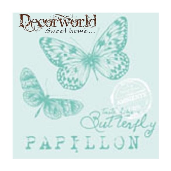 Ambiente szalvéta 33x33cm 20db/csom. ag Papillon Aqua