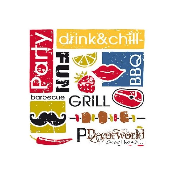 Ambiente szalvéta 33x33cm 20db/csom. Summerparty