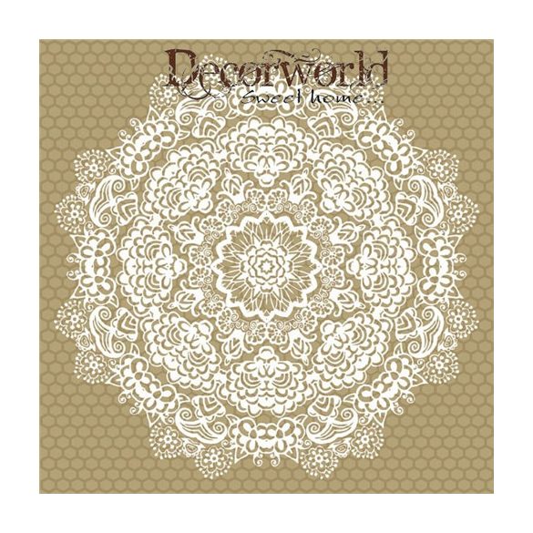 Ambiente szalvéta 33x33cm 20db/csom. Lace Flower Gold