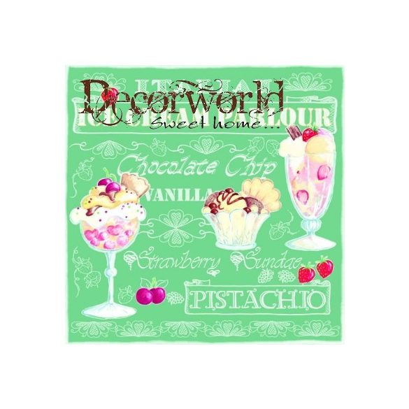 Ambiente szalvéta 33x33cm 20db/csom. Ice Cream Green