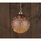 Üveggömb LED-es 10cm - Matt bronz