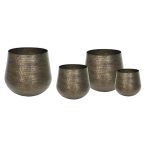   Fém kaspó "Madras Caldron" 22/29/34/38x26/32/40/50/cm szett - Réz S/4