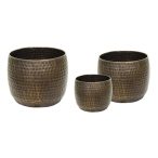   Fém kaspó szett "Nerja" 39-52x22-41 cm - Réz S/3