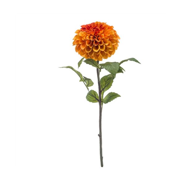 Dahlia pompon spray 74cm - Narancs