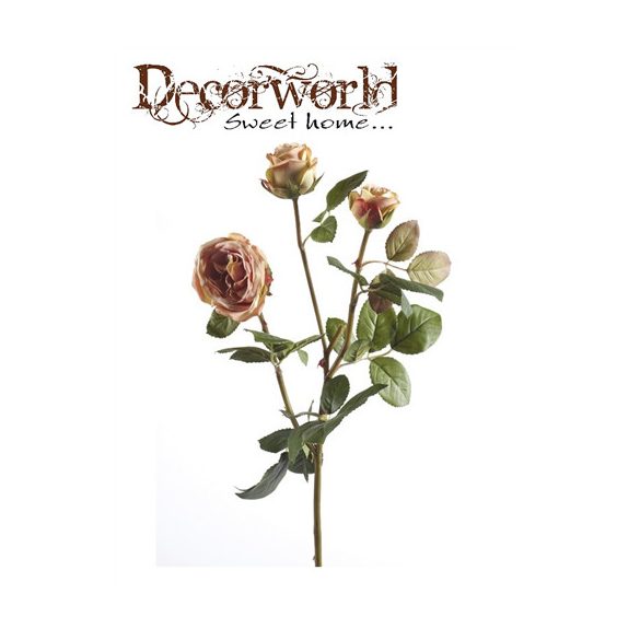 Rózsa ág Cottage x3 rózsaszín 60cm