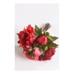 Peónia csokor 25 cm - Piros